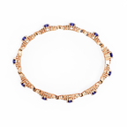 Blue Oval Moissanite Bracelet