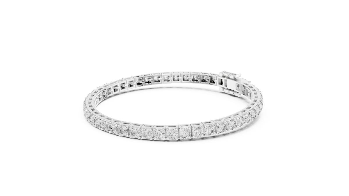 Classic Four-Prong Round Diamond Tennis Bracelet