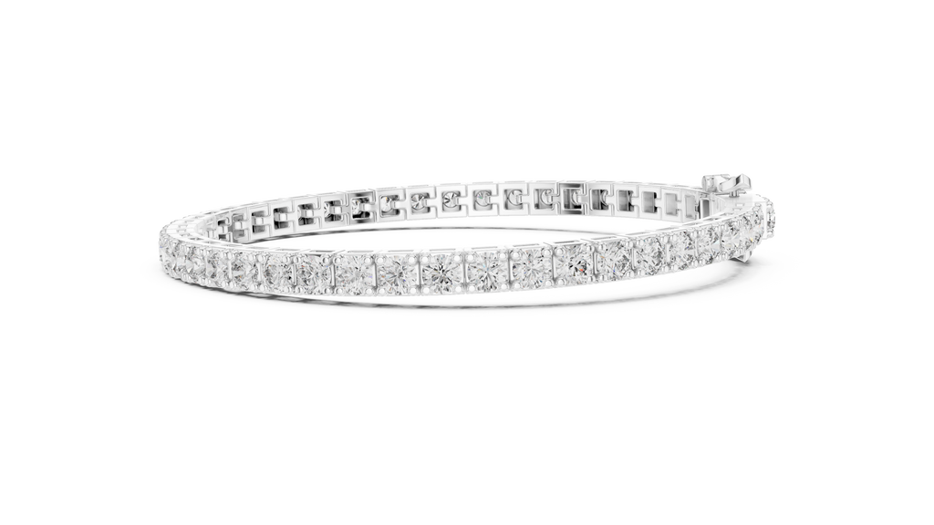 Classic Four-Prong Round Diamond Tennis Bracelet