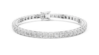 Classic Four-Prong Round Diamond Tennis Bracelet