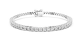 Dainty Center-Set Round Diamond Chain Bracelet