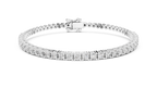 Dainty Center-Set Round Diamond Chain Bracelet