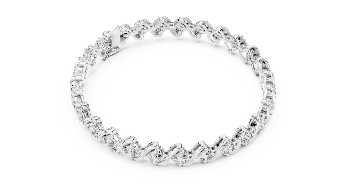 S-Link Round Diamond Tennis Bracelet