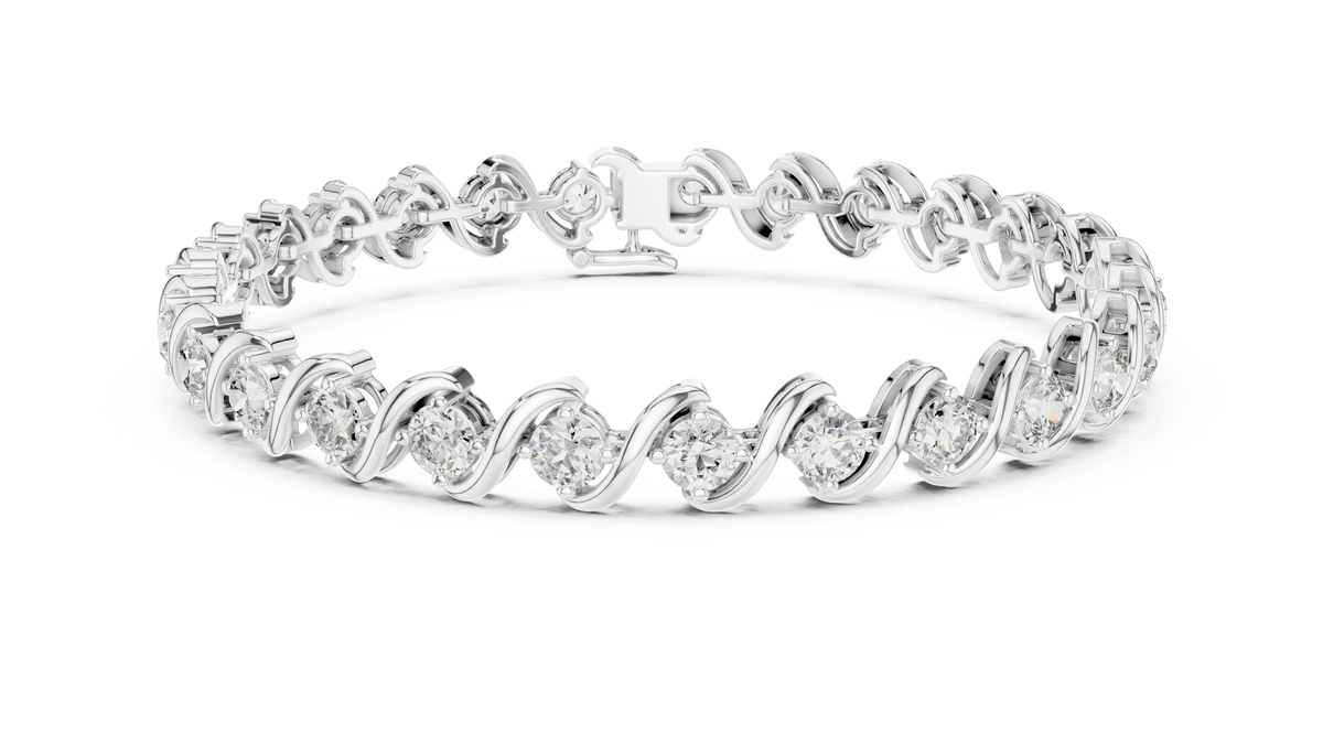 S-Link Round Diamond Tennis Bracelet
