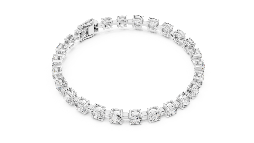 Bold Round Diamond Four-Prong Tennis Bracelet