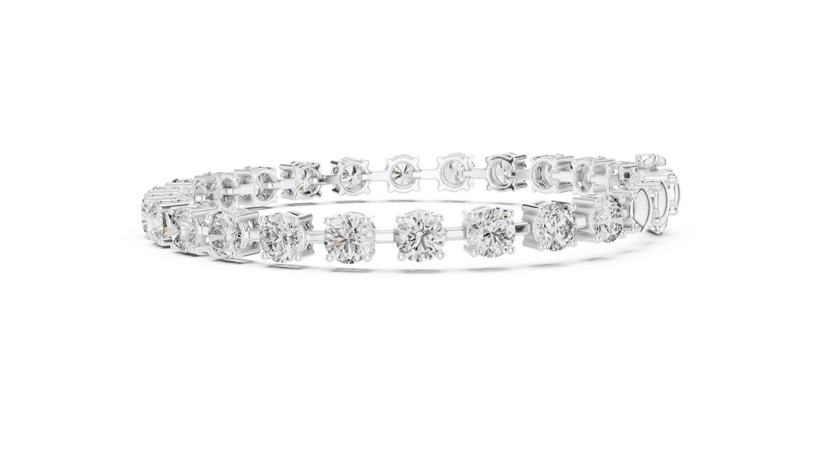 Bold Round Diamond Four-Prong Tennis Bracelet