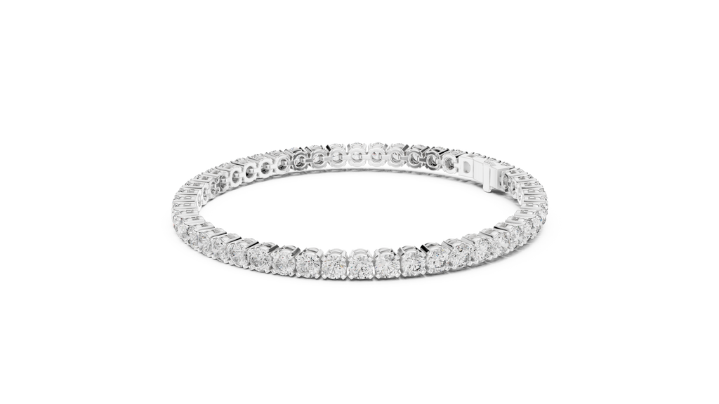 Round Diamond Four-Prong Tennis Bracelet