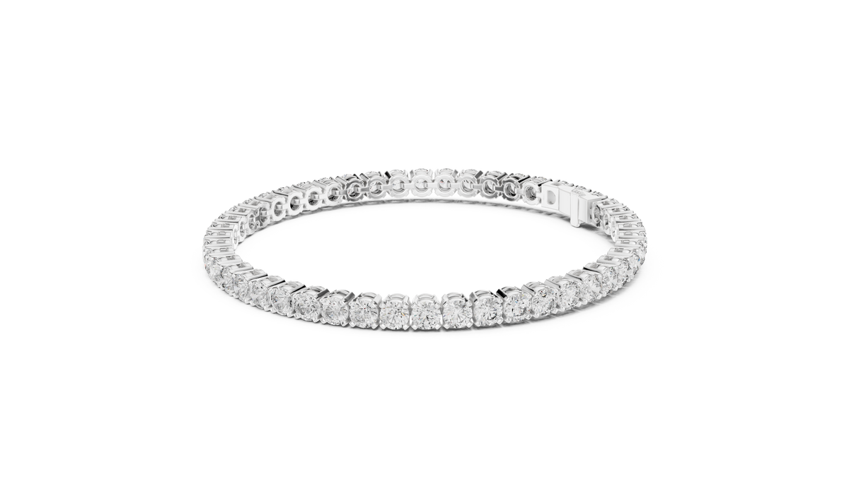 Round Diamond Four-Prong Tennis Bracelet