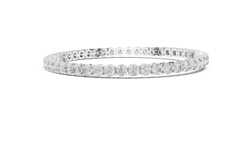 Round Diamond Four-Prong Tennis Bracelet