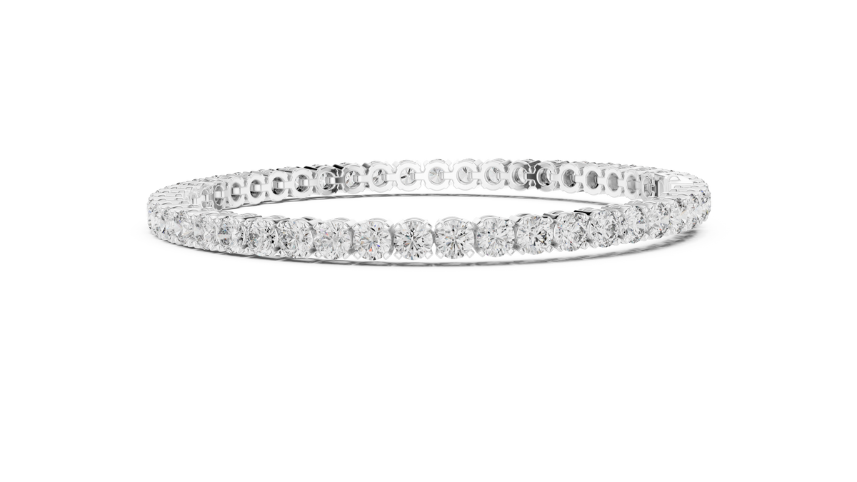 Round Diamond Four-Prong Tennis Bracelet