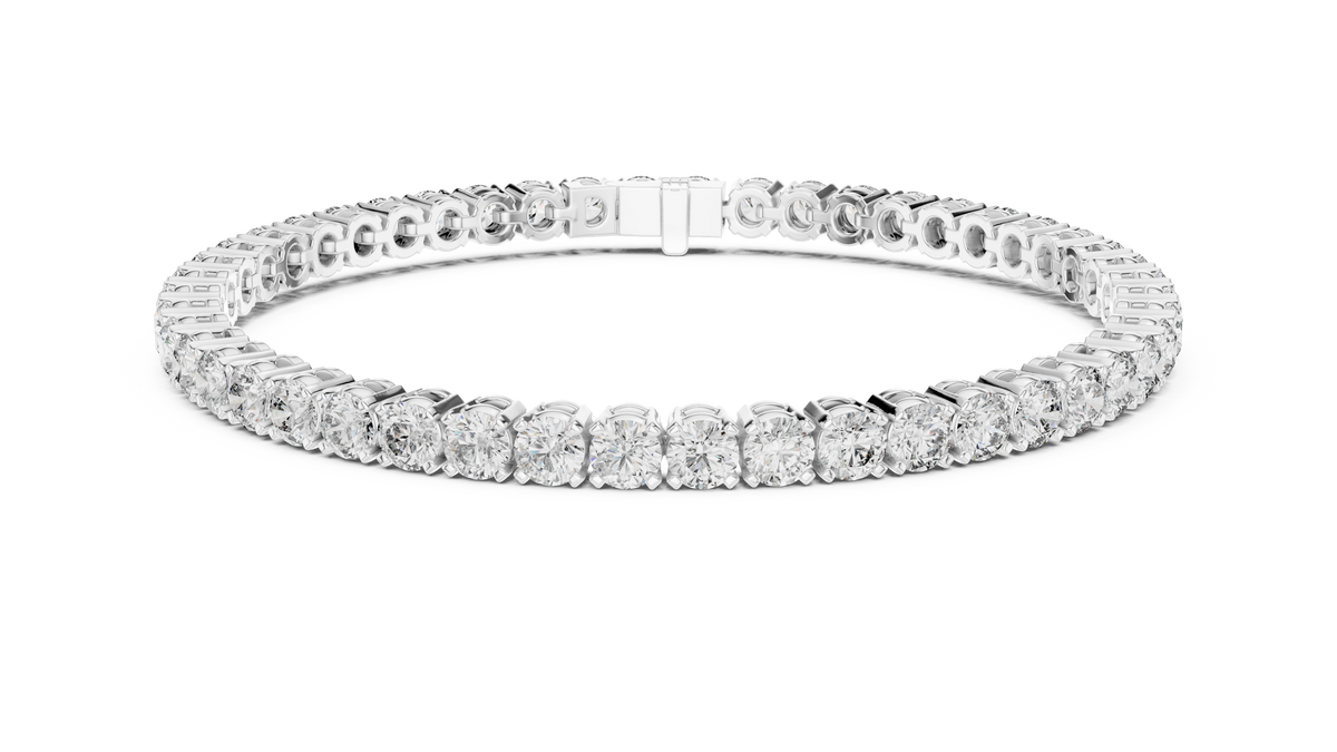 Round Diamond Four-Prong Tennis Bracelet