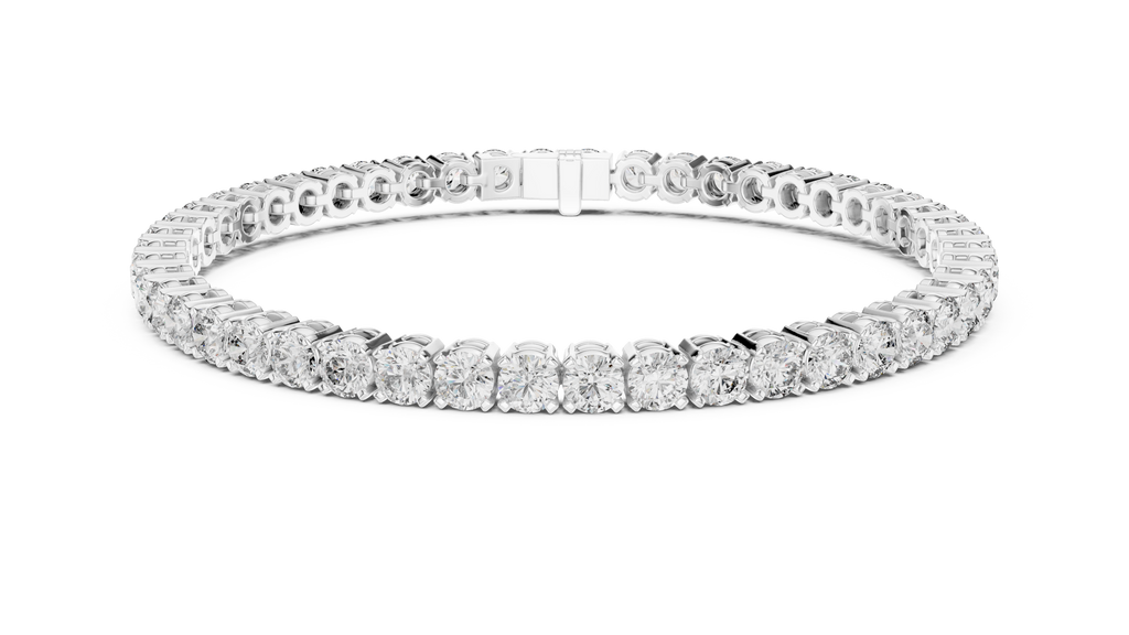 Round Diamond Four-Prong Tennis Bracelet