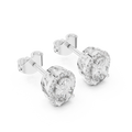 Oval Halo Diamond Stud Earrings
