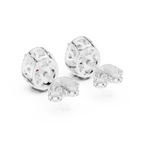 Oval Halo Diamond Stud Earrings