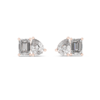 Two-Stone Diamond Stud Earrings