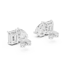 Two-Stone Diamond Stud Earrings