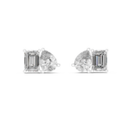 Two-Stone Diamond Stud Earrings