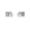 Two-Stone Diamond Stud Earrings