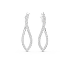Twisted Teardrop Diamond Drop Earrings