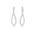 Twisted Teardrop Diamond Drop Earrings