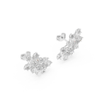 Marquise Diamond Cluster Stud Earrings