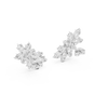 Marquise Diamond Cluster Stud Earrings