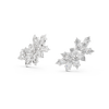Marquise Diamond Cluster Stud Earrings