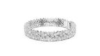 Laurel Cascade Silver Cluster Bracelet