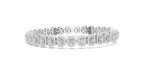 Radiant-Cut Halo Cluster Diamond Tennis Bracelet