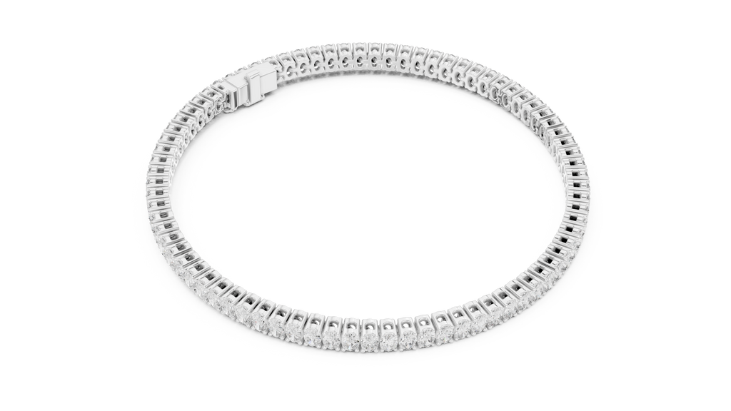 East-West Oval Diamond Tennis Bracelet
