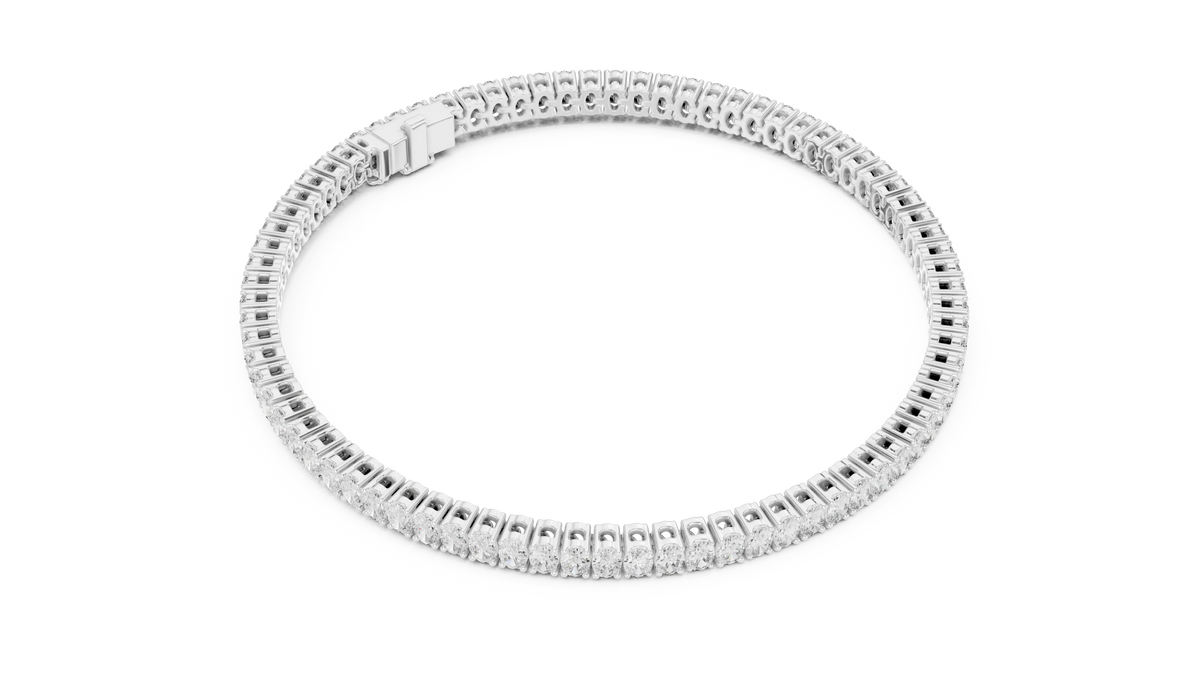 East-West Oval Diamond Tennis Bracelet