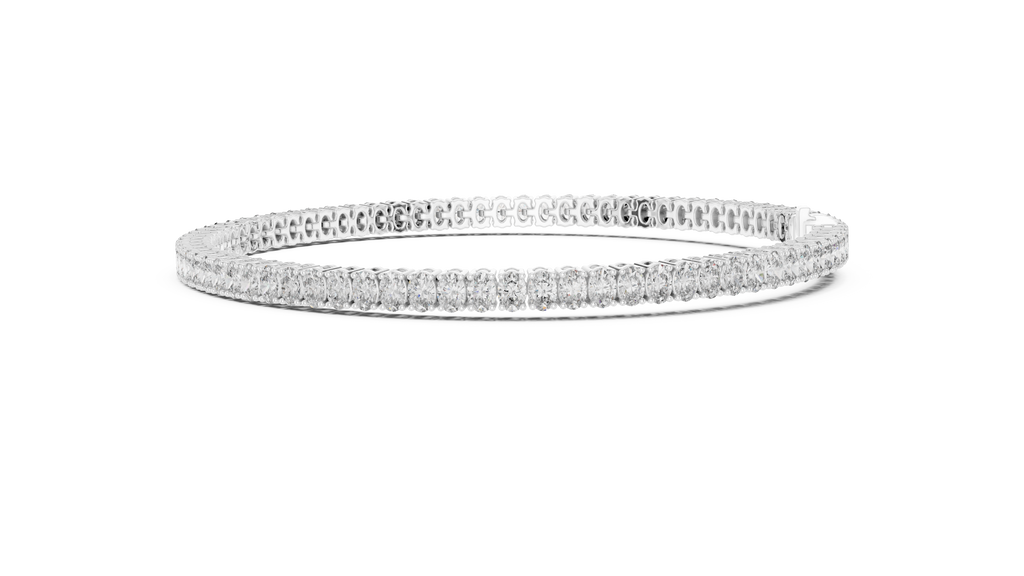 East-West Oval Diamond Tennis Bracelet