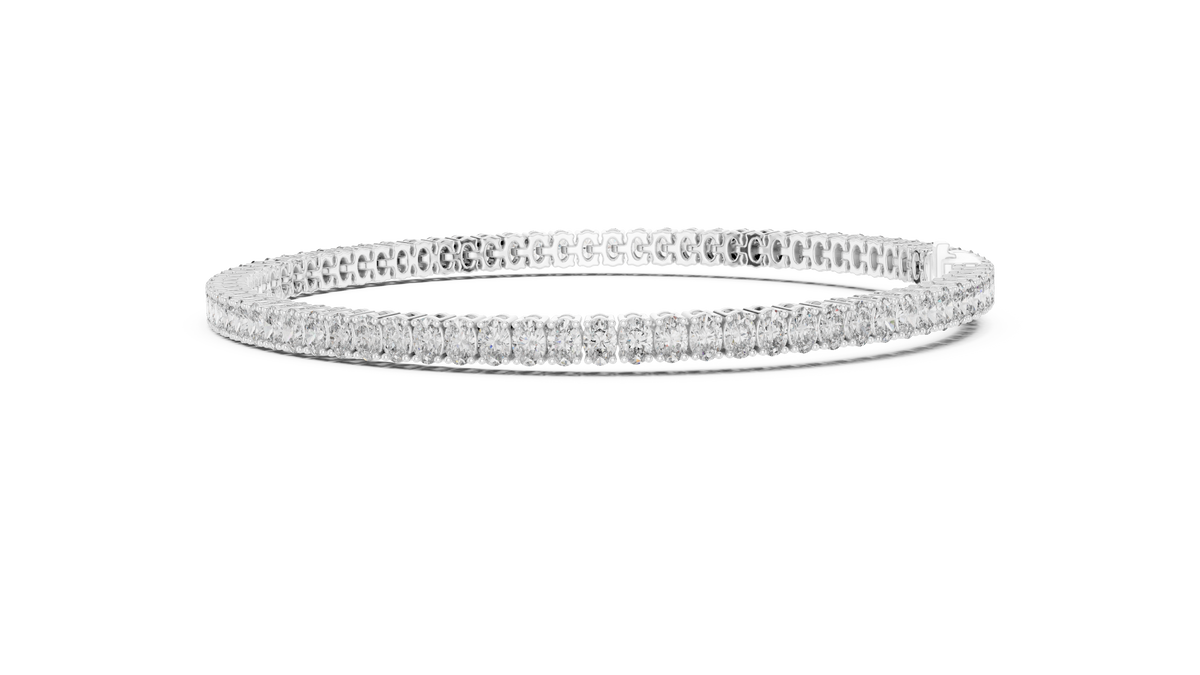 East-West Oval Diamond Tennis Bracelet