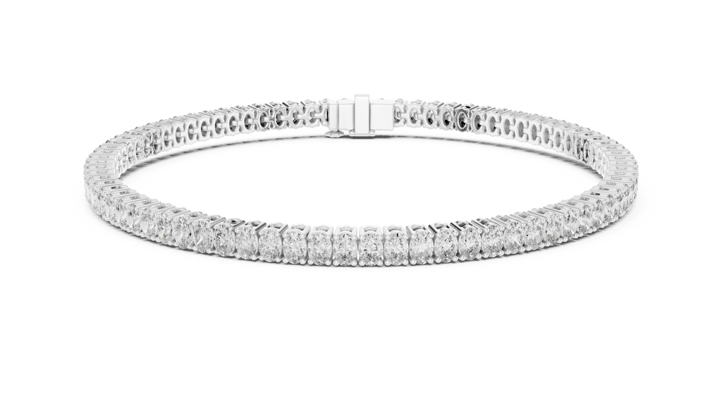 East-West Oval Diamond Tennis Bracelet