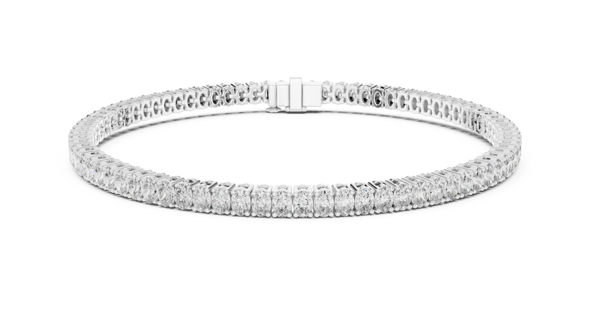 East-West Oval Diamond Tennis Bracelet