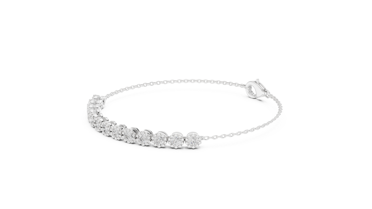 Tiara Line Silver Chain Bracelet