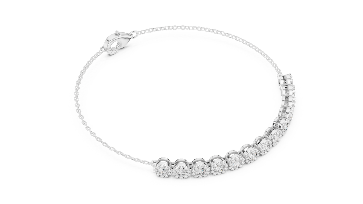 Tiara Line Silver Chain Bracelet
