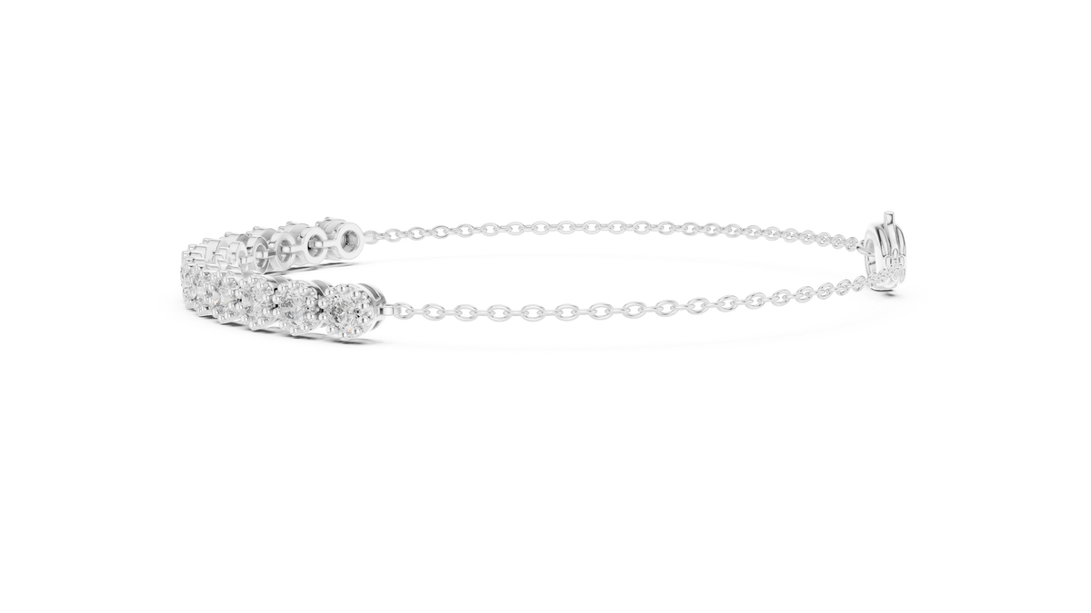 Tiara Line Silver Chain Bracelet