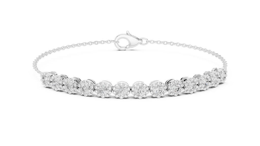 Tiara Line Silver Chain Bracelet