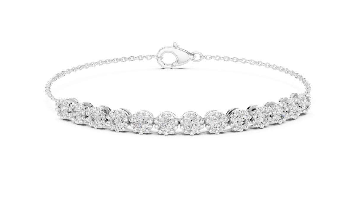 Tiara Line Silver Chain Bracelet
