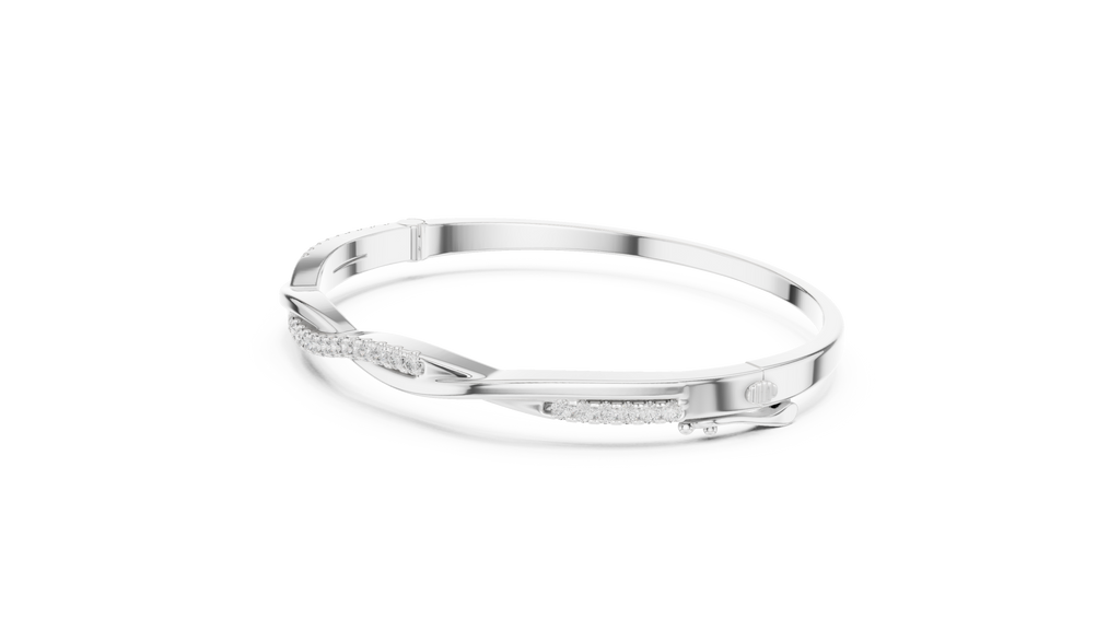 Twisted Rope Pavé Diamond Bracelet