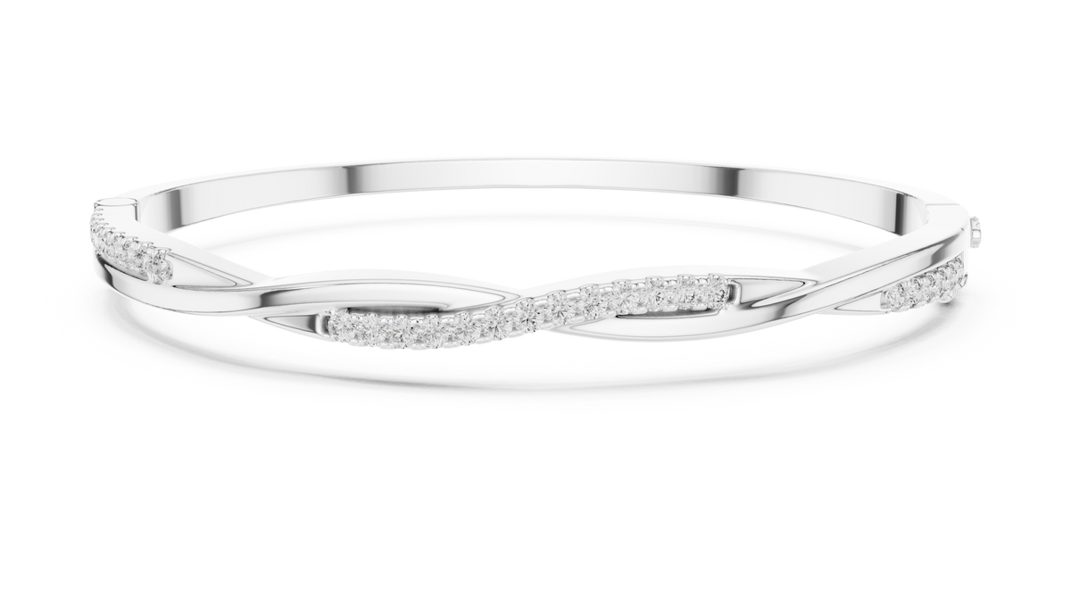 Twisted Rope Pavé Diamond Bracelet