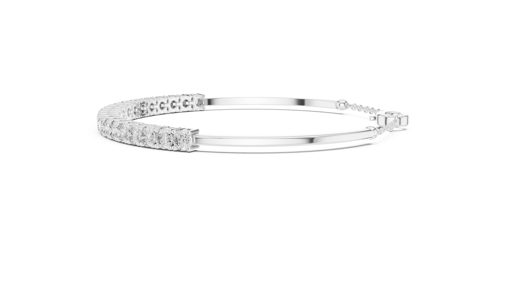 Moonbeam Curve Silver Bracelet