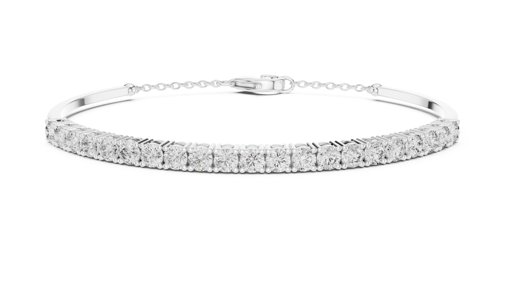 Moonbeam Curve Silver Bracelet