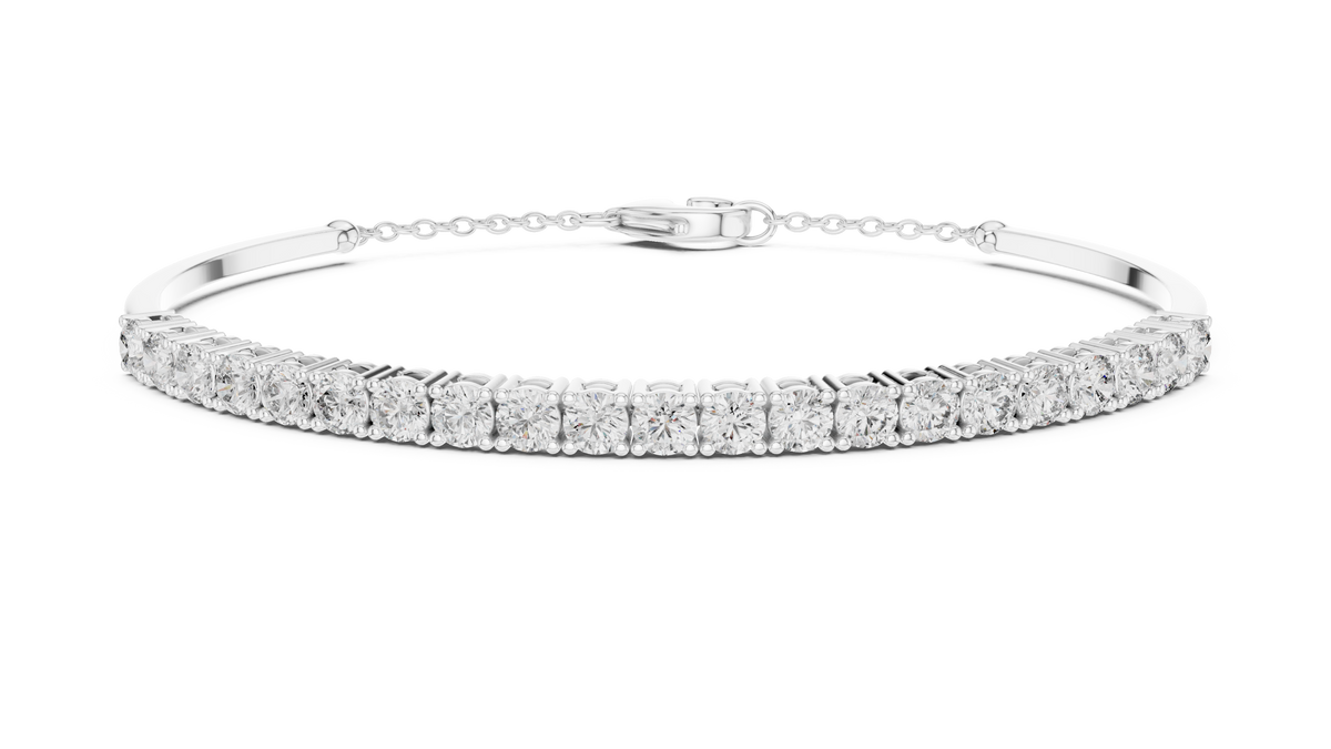 Moonbeam Curve Silver Bracelet