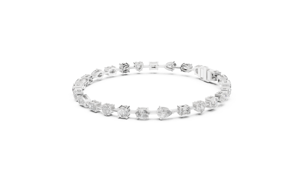 Fancy Mixed-Shape Diamond Tennis Bracelet