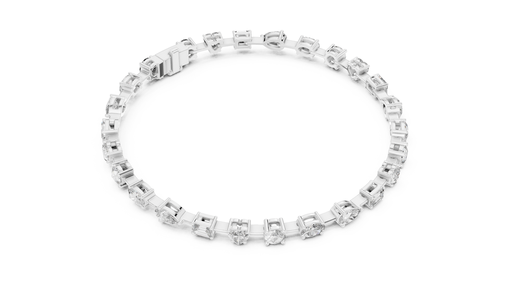 Fancy Mixed-Shape Diamond Tennis Bracelet