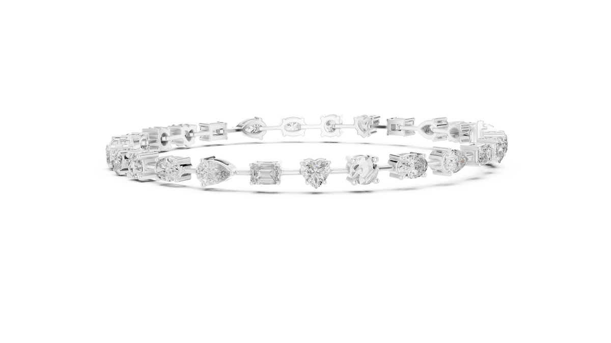 Fancy Mixed-Shape Diamond Tennis Bracelet