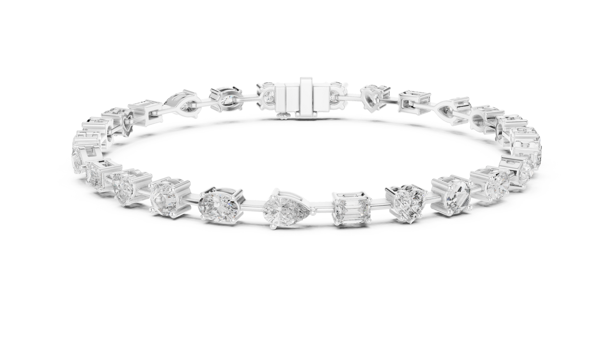 Fancy Mixed-Shape Diamond Tennis Bracelet