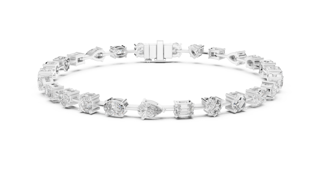 Fancy Mixed-Shape Diamond Tennis Bracelet